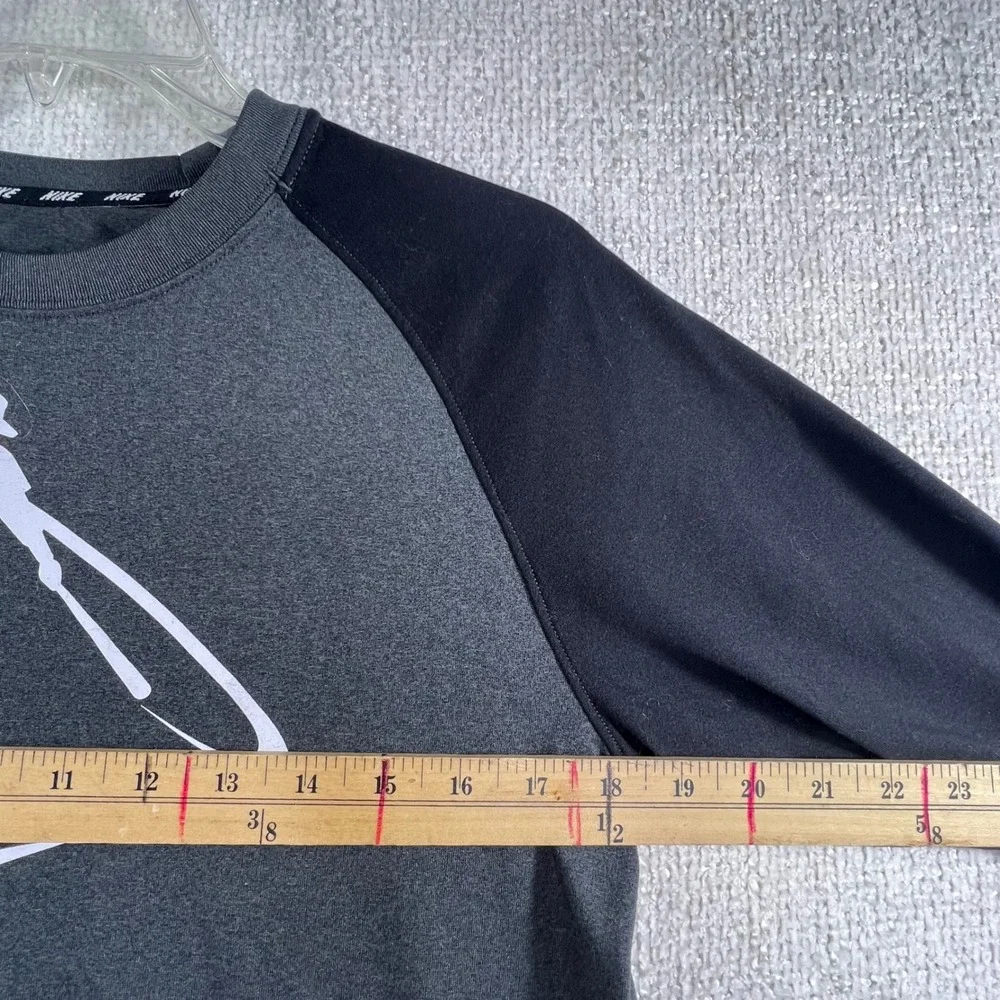 Nike Kids Dri-FIT Baseball Graphic Raglan Long Sleeve Shirt Gray Black Size‎ XL